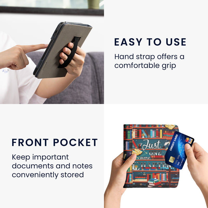 kwmobile Flip Hülle kompatibel mit Pocketbook Era / Era Color - Vorderfach Handschlaufe
