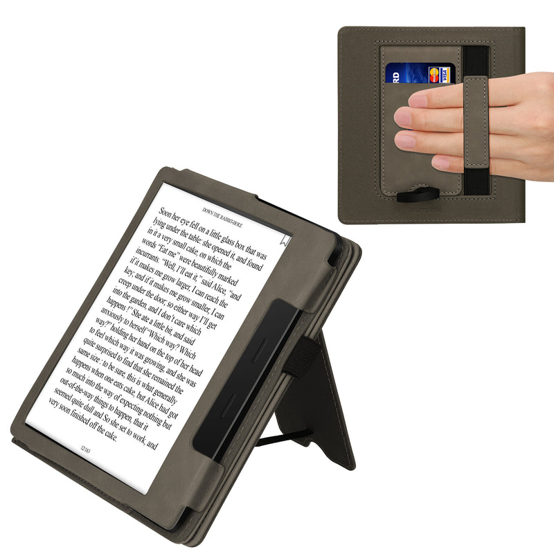 kwmobile Schutzhülle kompatibel mit Amazon Kindle Oasis 10. Generation Flip Hülle - Cover mit Handschlaufe