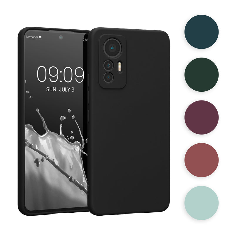kwmobile Slim Case kompatibel mit Xiaomi 12 Lite 5G Hülle - Handyhülle aus Silikon in Petrol matt Petrol matt  