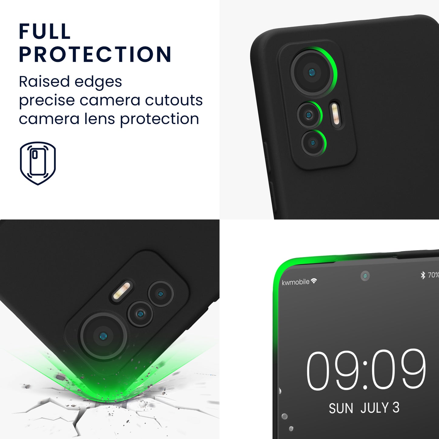 kwmobile Slim Case kompatibel mit Xiaomi 12 Lite 5G Hülle - Handyhülle aus Silikon
