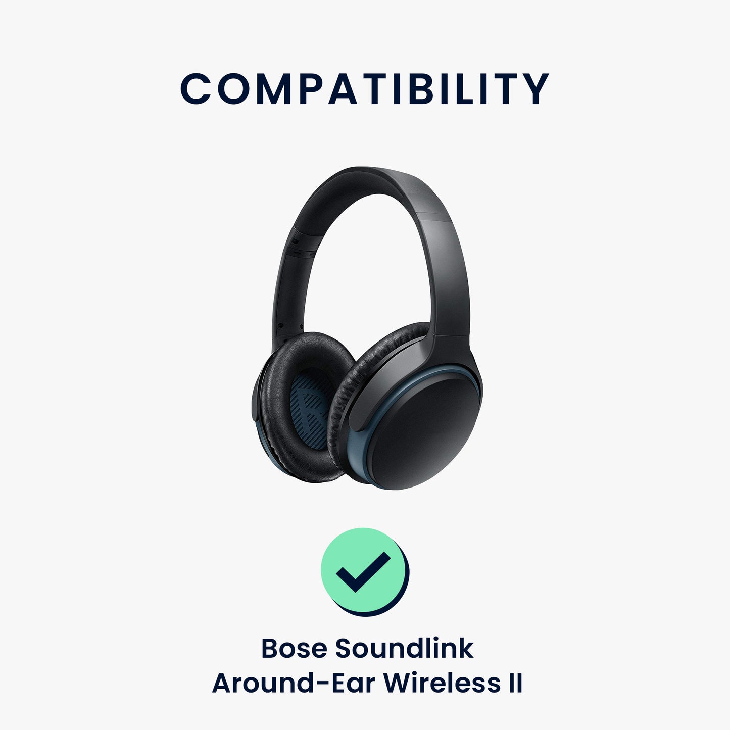 kwmobile Ohr Polster kompatibel mit Bose Soundlink Around-Ear Wireless II - Kopfhörer Ohrpolster - Polster für Over Ear Headphones