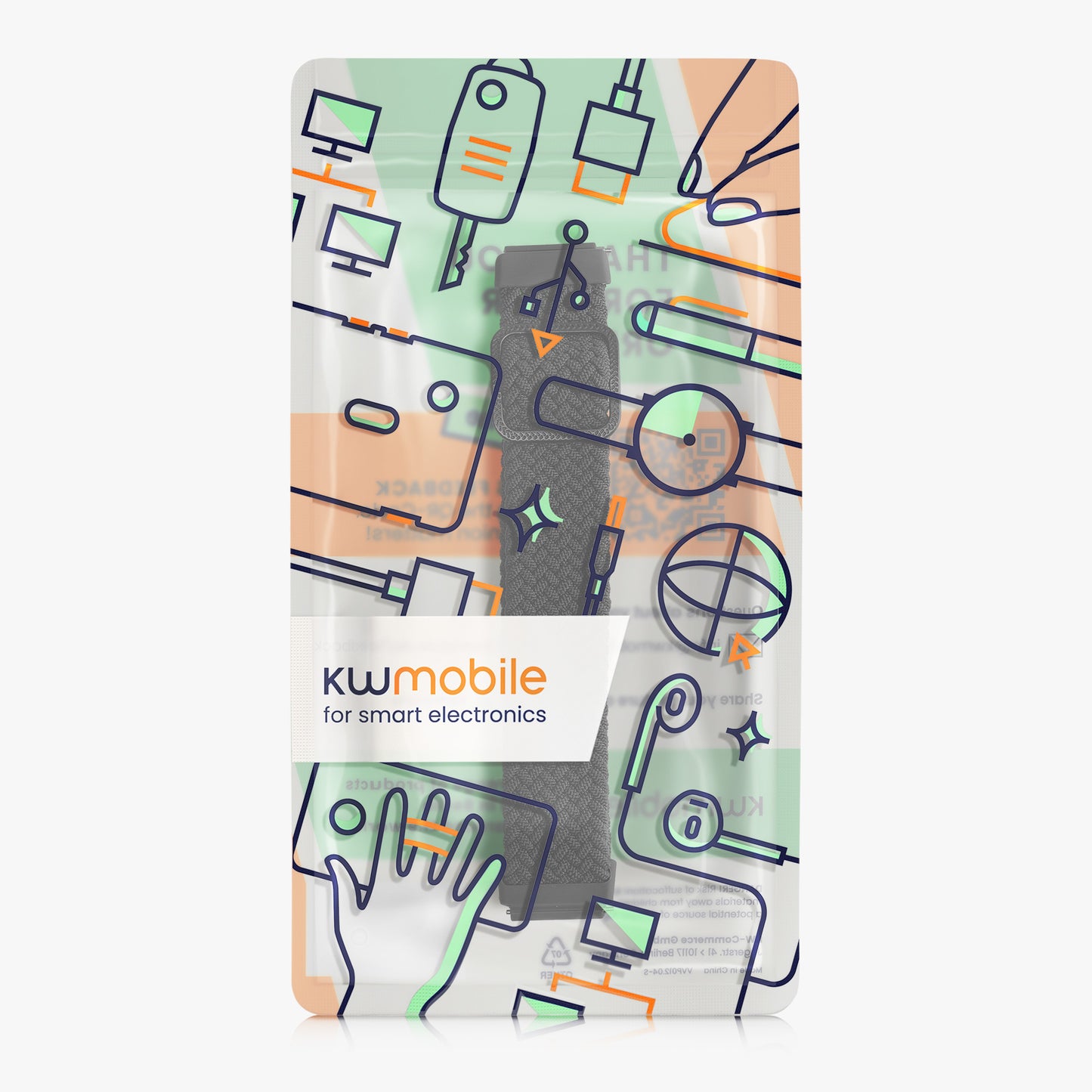 kwmobile Armband kompatibel mit Huawei Band 7 Fitnesstracker Sportarmband Innenmaße von 15 - 18,5 cm