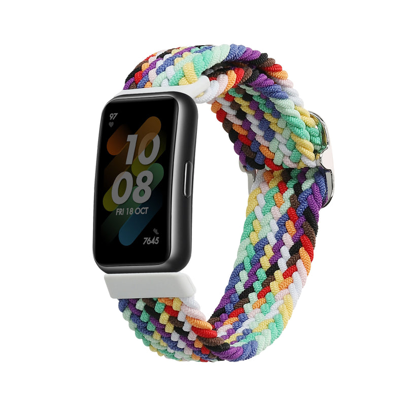 kwmobile Armband kompatibel mit Huawei Band 7 - Nylon Fitnesstracker Sportarmband Band in Mehrfarbig - Innenmaße von 15 - 18,5 cm Mehrfarbig  