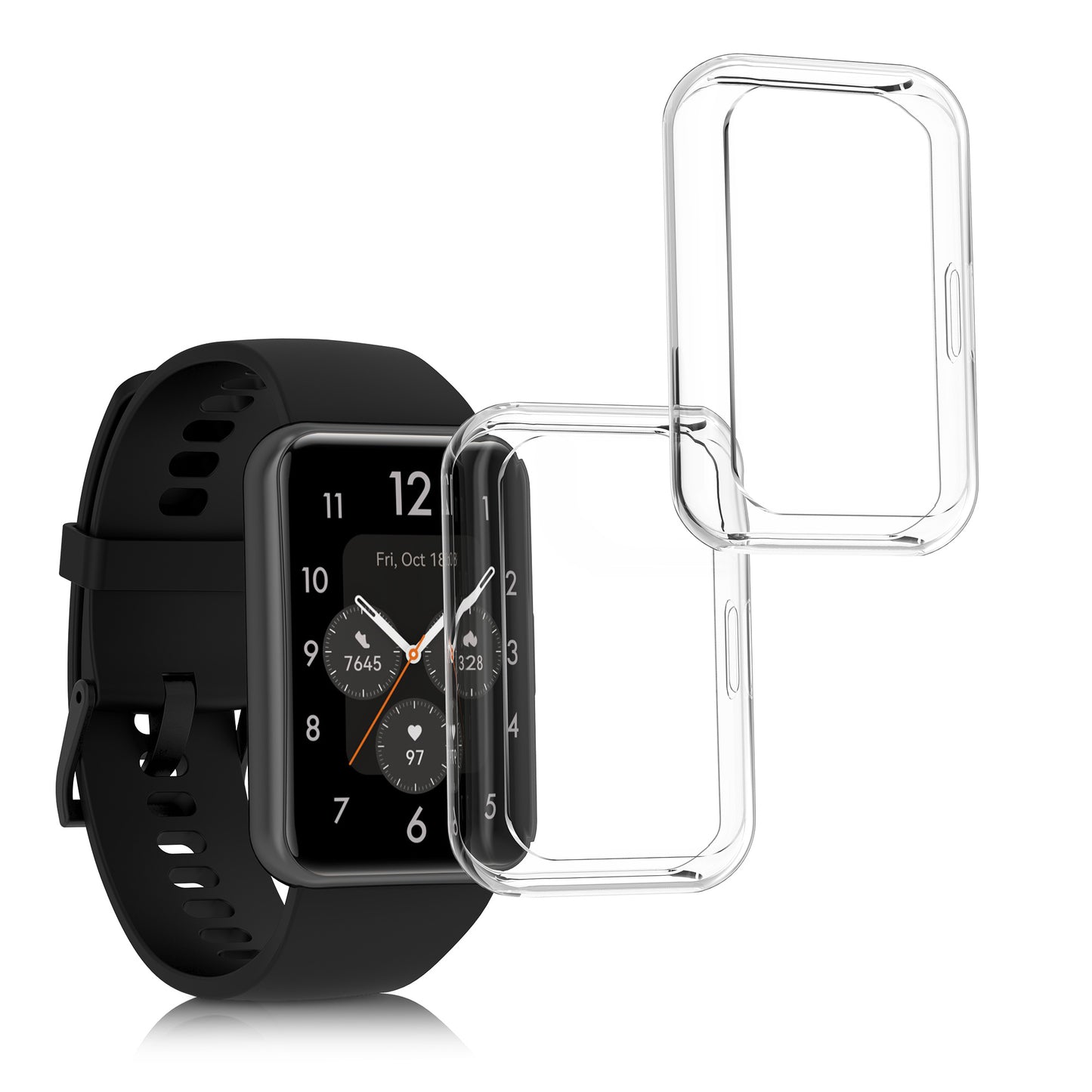 kwmobile Schutzhülle für Huawei Watch Fit 2 Fullbody Display Cover Set