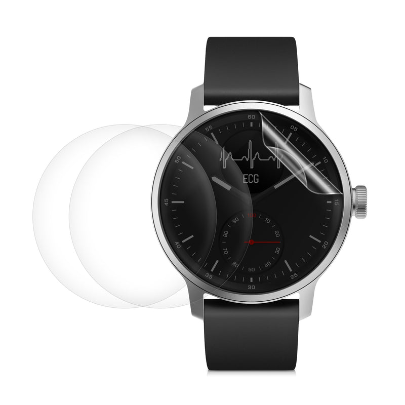 kwmobile Displayschutzfolie kompatibel mit Withings Scanwatch 42mm - Schutzfolie für Fitness Tracker Displayschutz