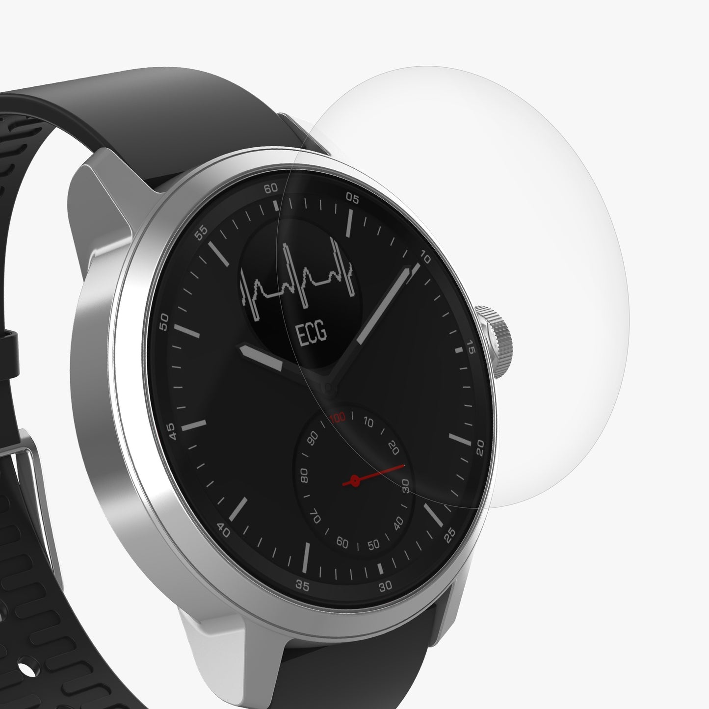 kwmobile Displayschutzfolie kompatibel mit Withings Scanwatch 42mm - Schutzfolie für Fitness Tracker Displayschutz
