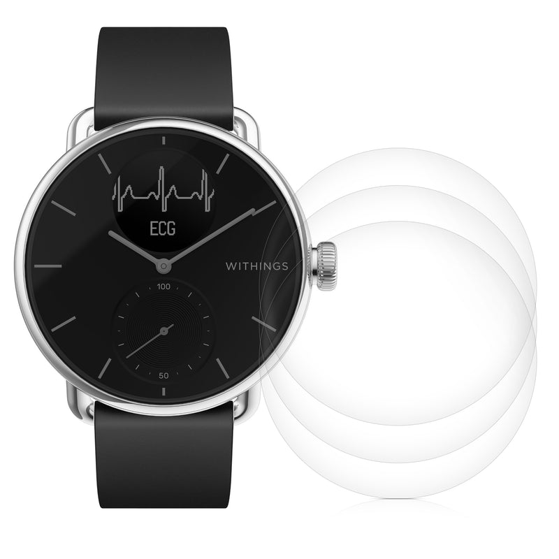 kwmobile Displayschutzfolie kompatibel mit Withings Scanwatch 38mm Schutzfolie für Fitness Tracker Displayschutz