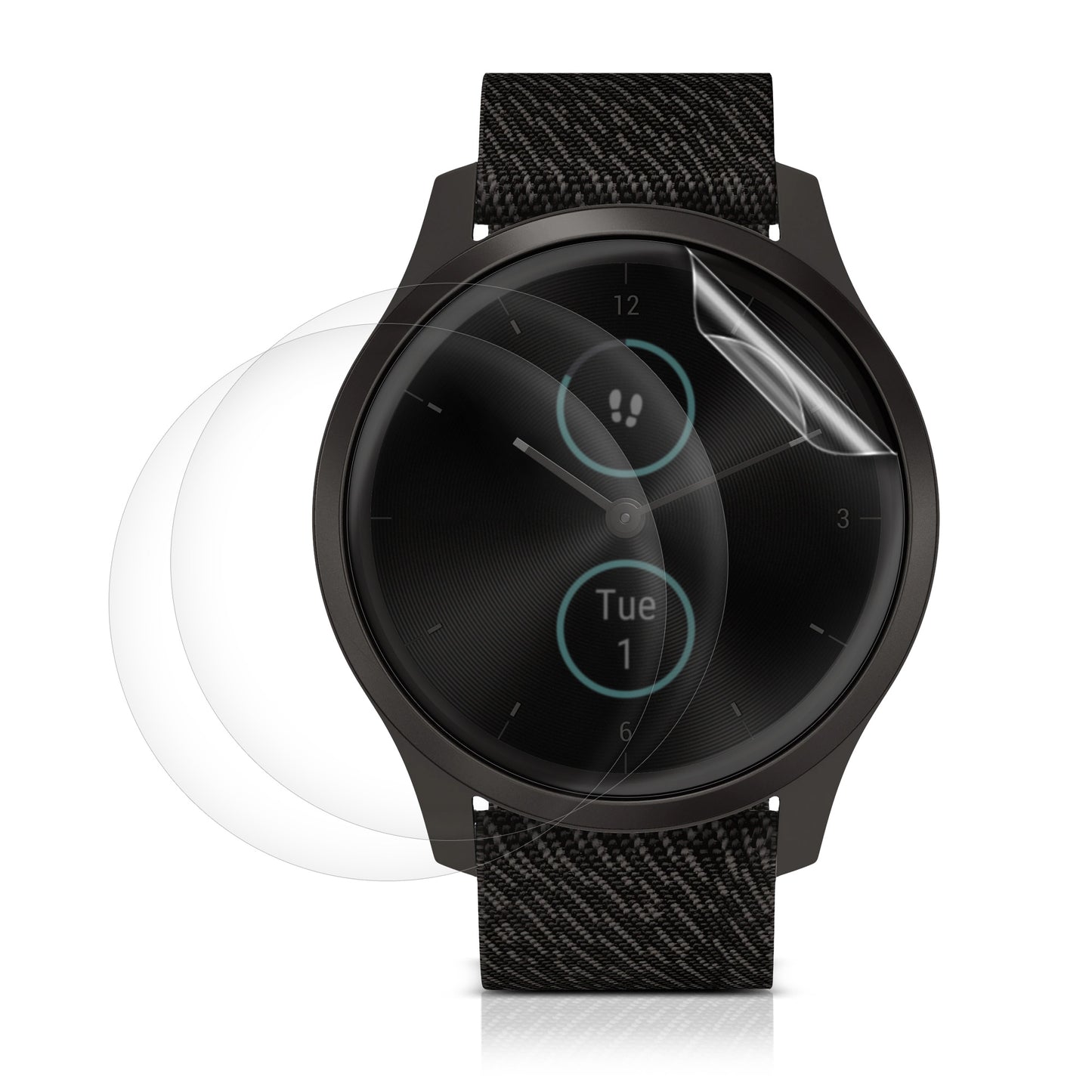 3x Displayschutzfolie kompatibel mit Garmin vivomove Style