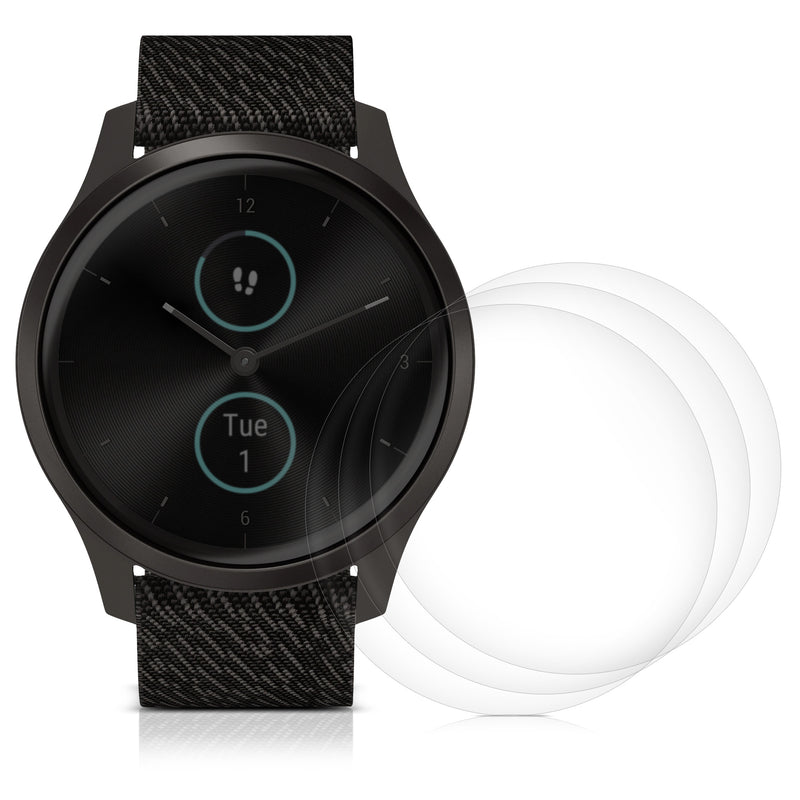 3x Displayschutzfolie kompatibel mit Garmin vivomove Style