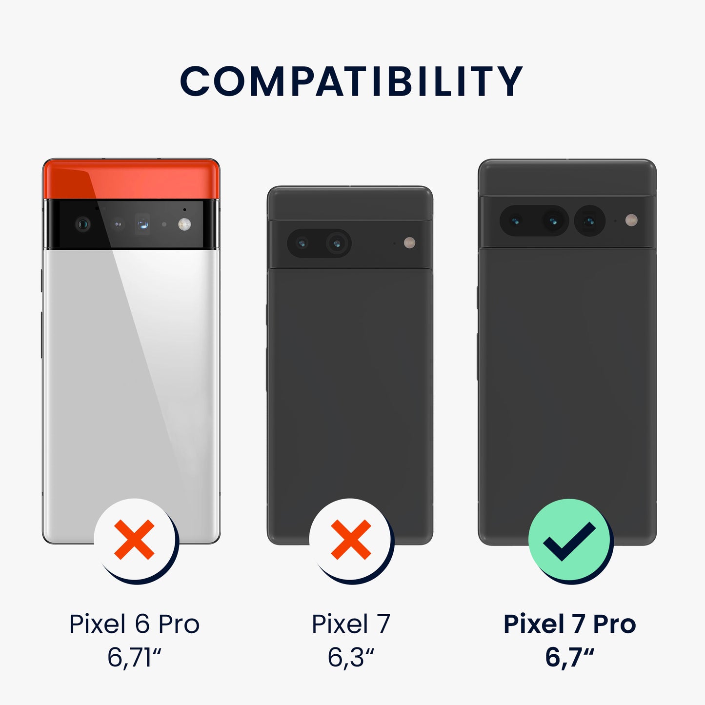 kwmobile Handyhülle für Google Pixel 7 Pro Case - kabelloses Laden