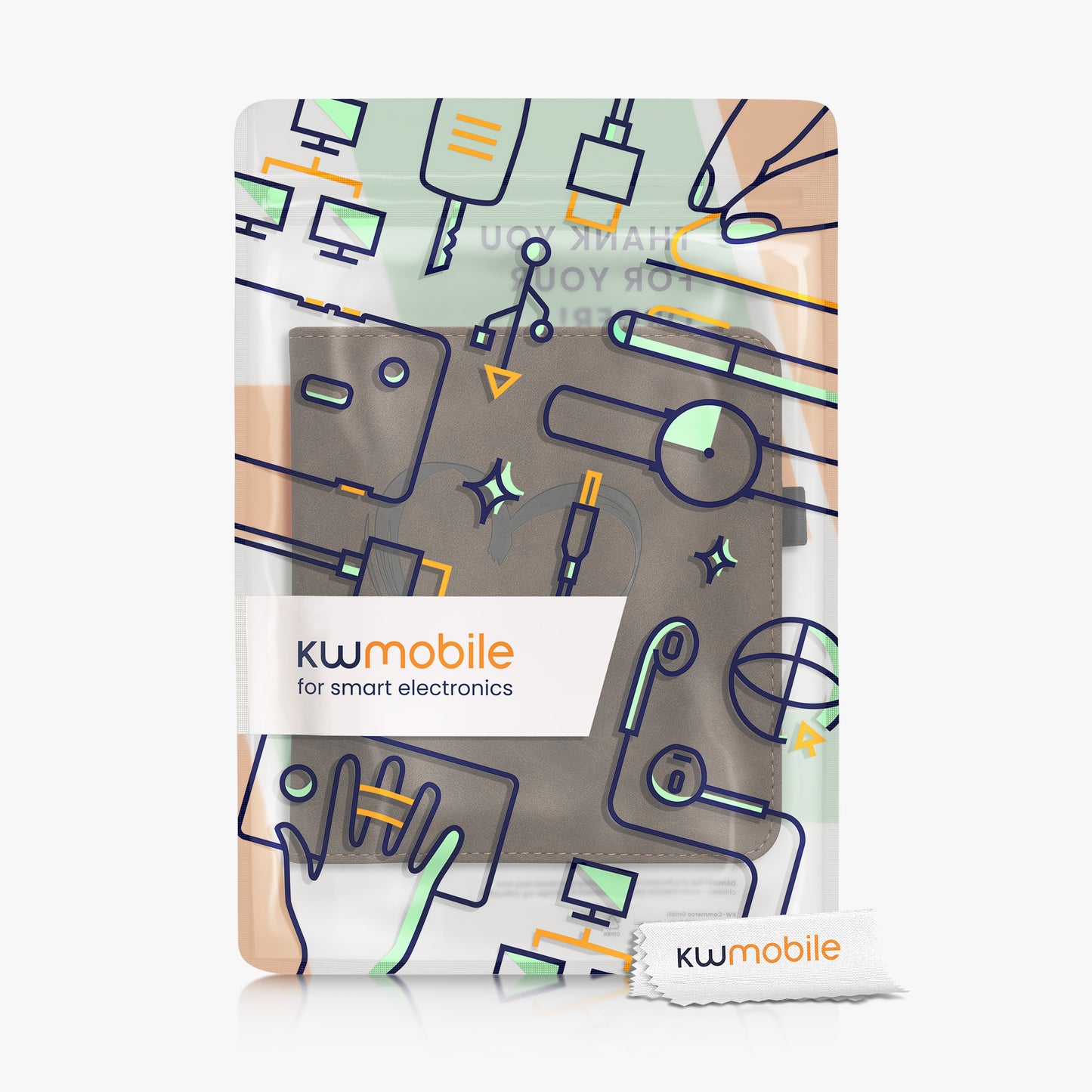 kwmobile Flip Hülle kompatibel mit Tolino Vision 6 - Cover Handschlaufe