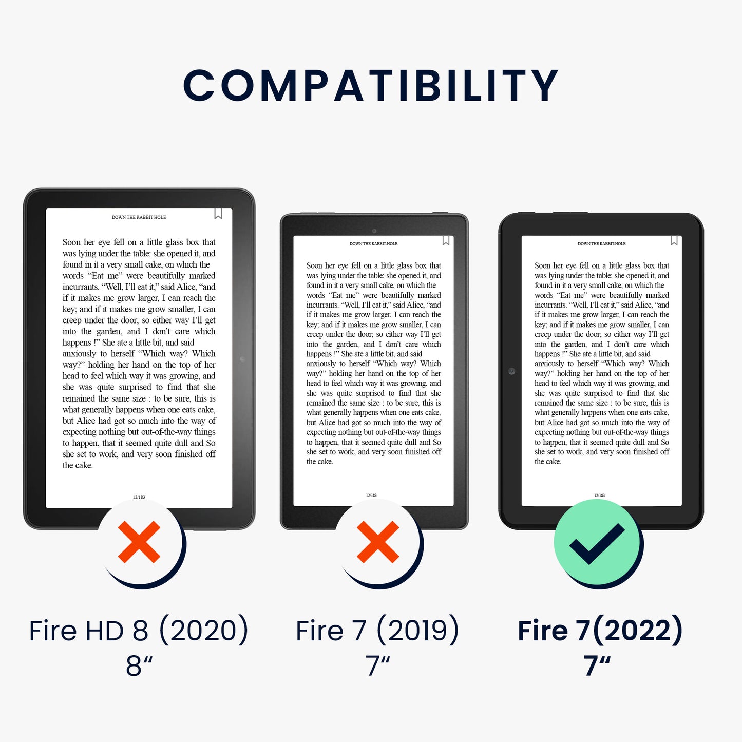 2x Folie kompatibel mit Amazon Fire 7 7" (2022)
