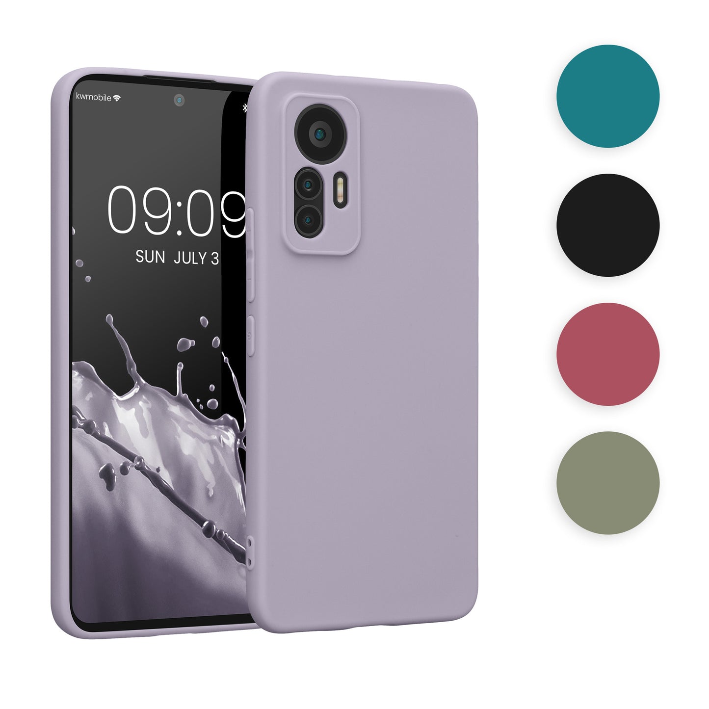kwmobile Handyhülle kompatibel mit Xiaomi 12 Lite 5G Hülle - Handy Case aus weichem Silikon in Graugrün Graugrün  