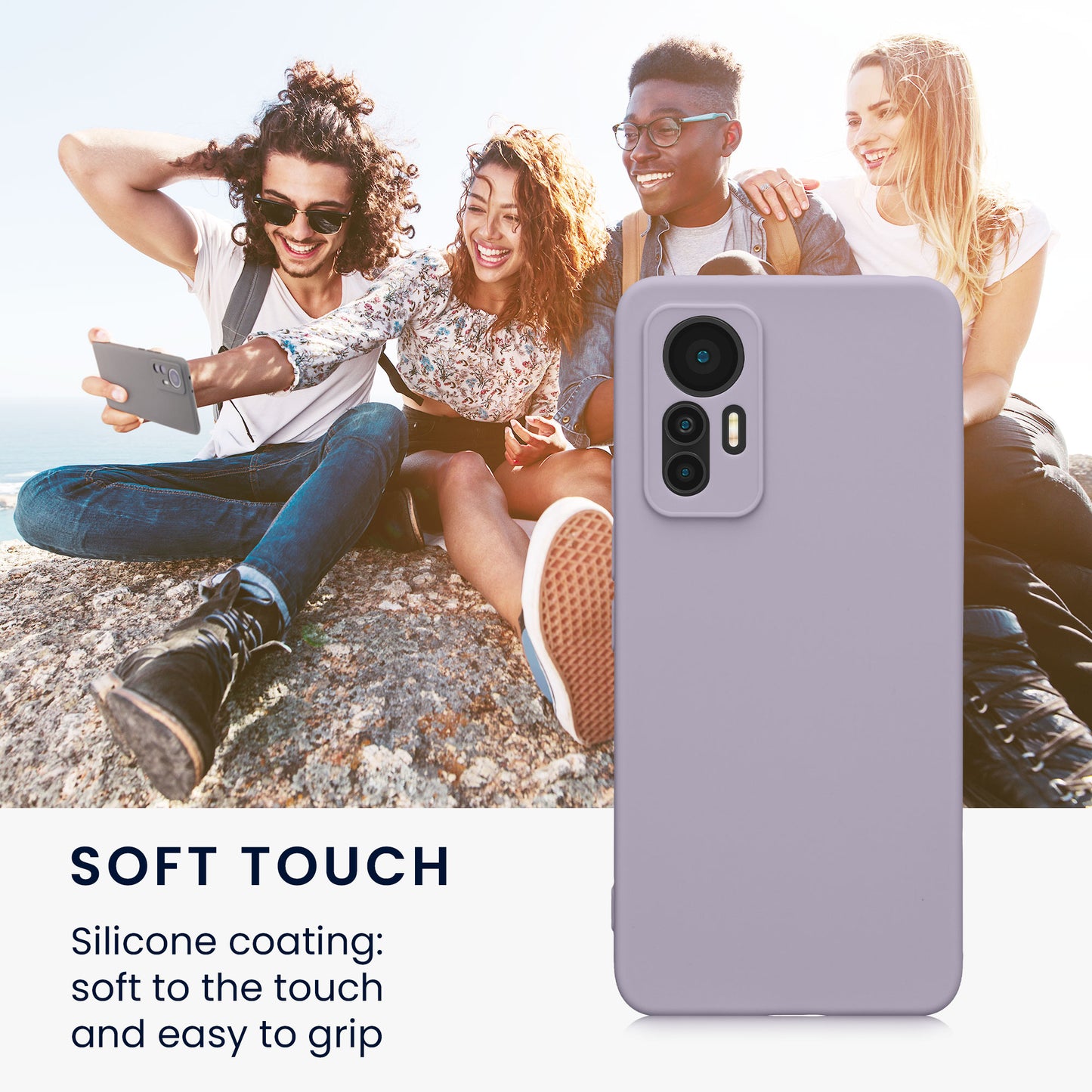 kwmobile Handyhülle für Xiaomi 12 Lite 5G - weiches Handy Silikon Case - Schutzhülle Cover