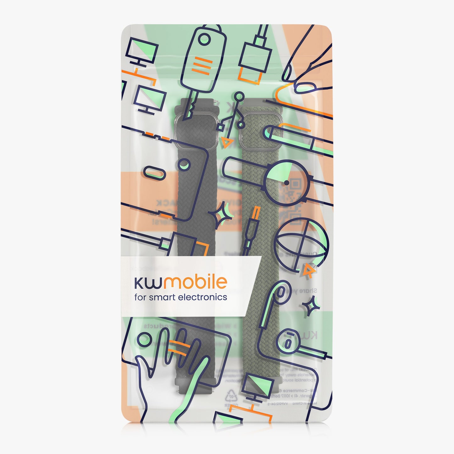 kwmobile Sportarmband kompatibel mit Xiaomi Watch S4/S4 Sport/S3/S2/Watch S1 Active/Redmi Watch 5 Active Armband Ersatzarmband Set für Fitnesstracker