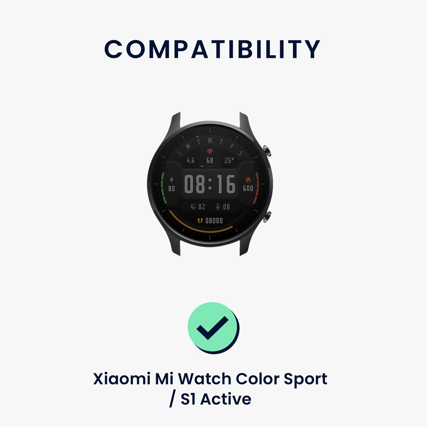 kwmobile Sportarmband kompatibel mit Xiaomi Watch S4/S4 Sport/S3/S2/Watch S1 Active/Redmi Watch 5 Active Armband Ersatzarmband Set für Fitnesstracker