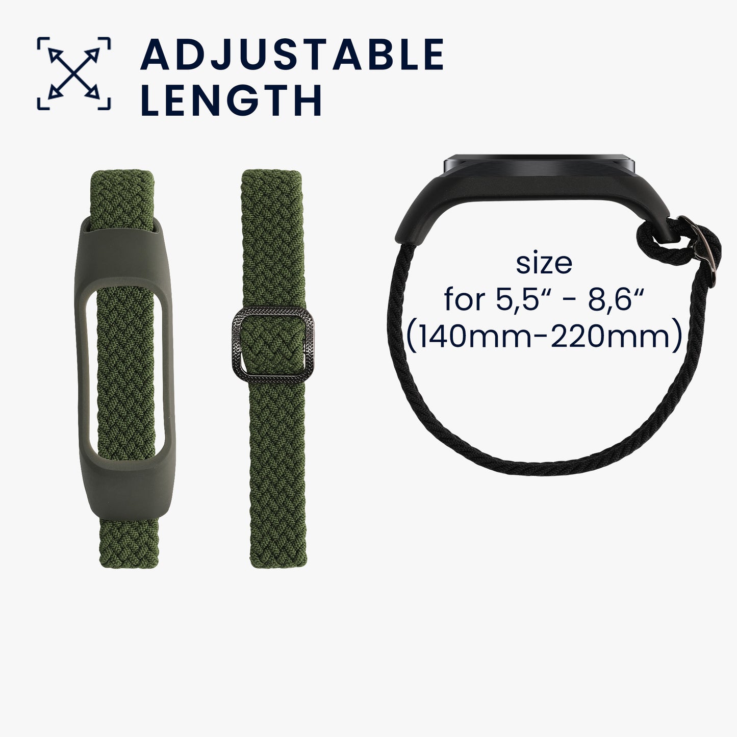 kwmobile Uhrenarmband für Oppo Band Sport Armband Fitnesstracker Band Set Ersatzarmband Smartwatch