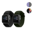 kwmobile 2x Uhrenarmband für Garmin Venu Sq Music / Sq Armband - Fitnesstracker Band Set aus Nylon - Ersatzarmband Smartwatch - Grau Lavendel Grau  [dsg02]
