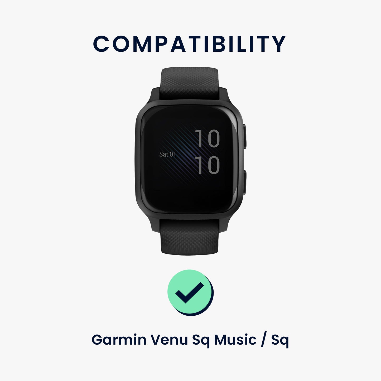 kwmobile Uhrenarmband für Garmin Venu Sq Music / Sq Armband Fitnesstracker Band Set Ersatzarmband Smartwatch