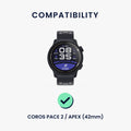 kwmobile Uhrenarmband für COROS PACE 2 / APEX Armband Fitnesstracker Band Set Ersatzarmband Smartwatch