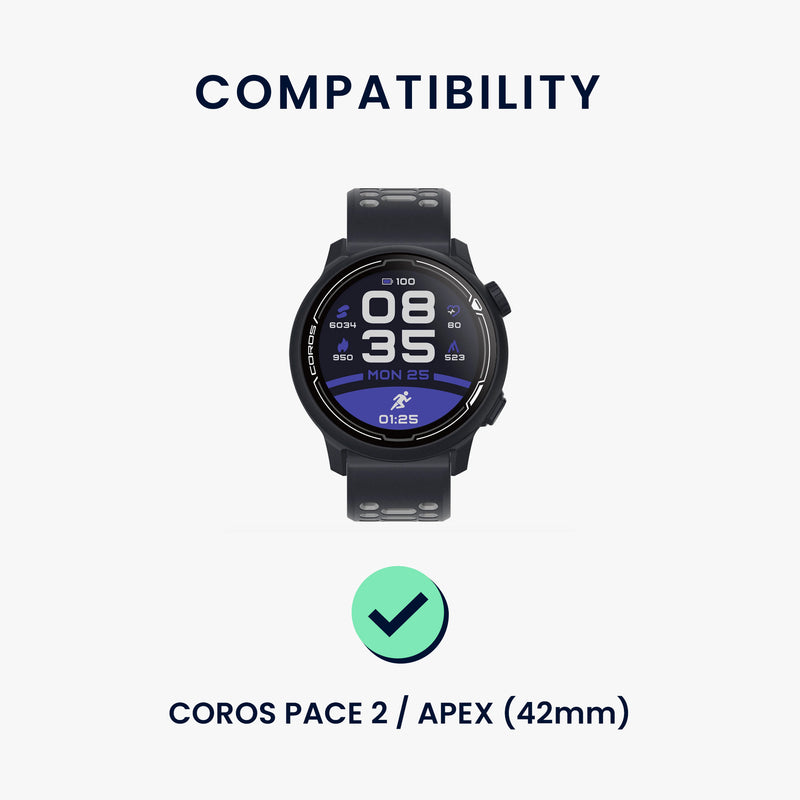 kwmobile Uhrenarmband für COROS PACE 2 / APEX Armband Fitnesstracker Band Set Ersatzarmband Smartwatch