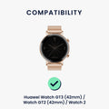 kwmobile Armband kompatibel mit Huawei Watch GT3 (42mm) / Watch GT2 (42mm) / Watch 2 - Fitnesstracker Sportarmband Band - Innenmaße von 19 - 20 cm