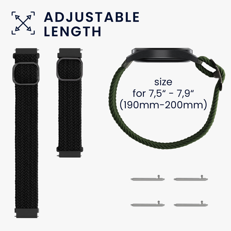 kwmobile Armband kompatibel mit Huawei Watch GT3 (42mm) / Watch GT2 (42mm) / Watch 2 - Fitnesstracker Sportarmband Band - Innenmaße von 19 - 20 cm