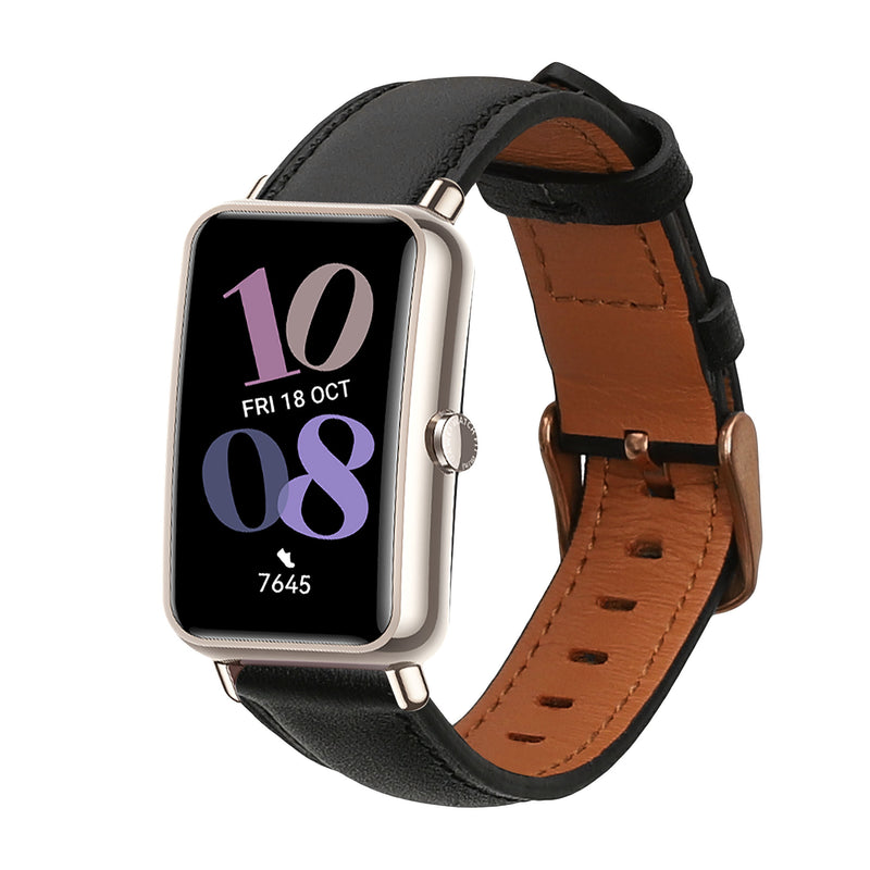 kwmobile Echtleder Uhrenarmband für Huawei Watch Fit mini Armband Ersatzarmband für Fitnesstracker Wechselarmband Smartwatch