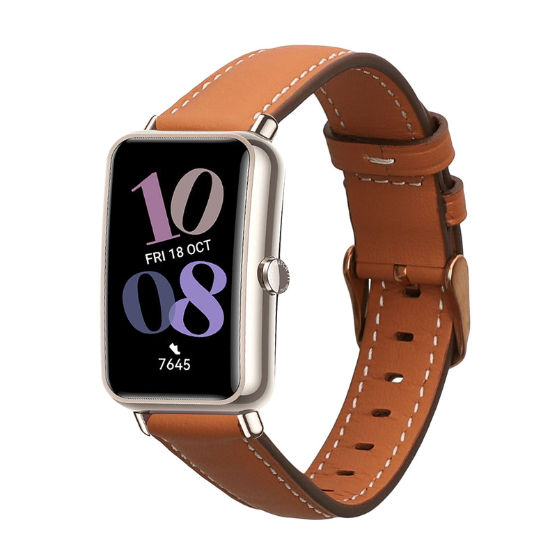 kwmobile Echtleder Uhrenarmband für Huawei Watch Fit mini Armband Ersatzarmband für Fitnesstracker Wechselarmband Smartwatch