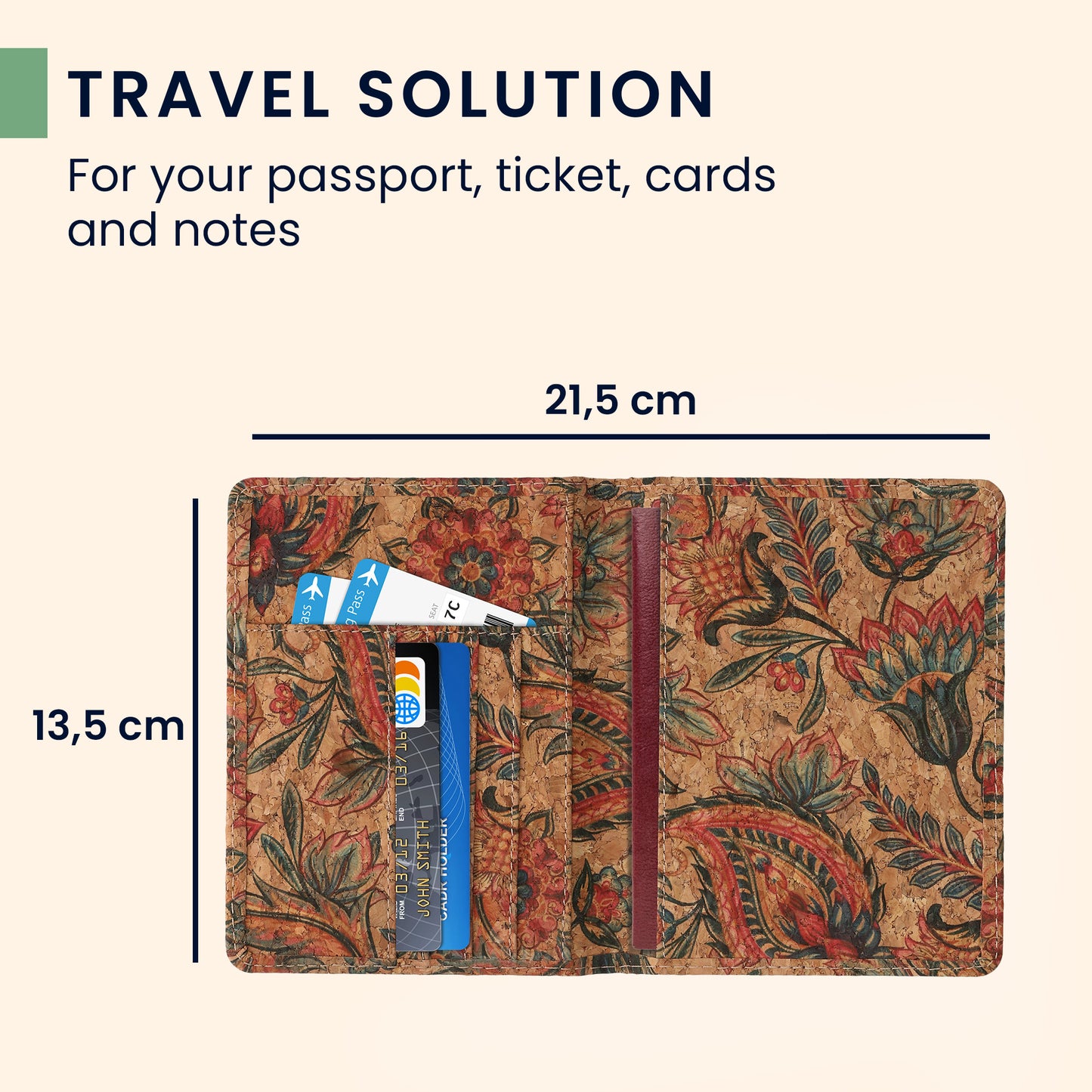 kwmobile Reisepass Hülle mit Kartenfächern Ausweishülle Passhülle Kartenetui Tasche Pass Cover