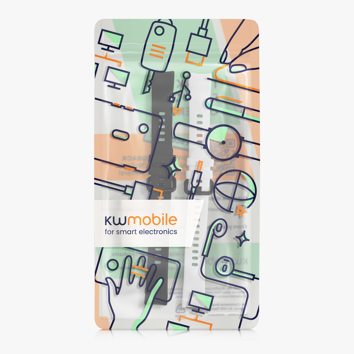 kwmobile Uhrenarmband für HONOR Band 5 / Band 4 Armband Fitnesstracker Band Set Ersatzarmband Smartwatch