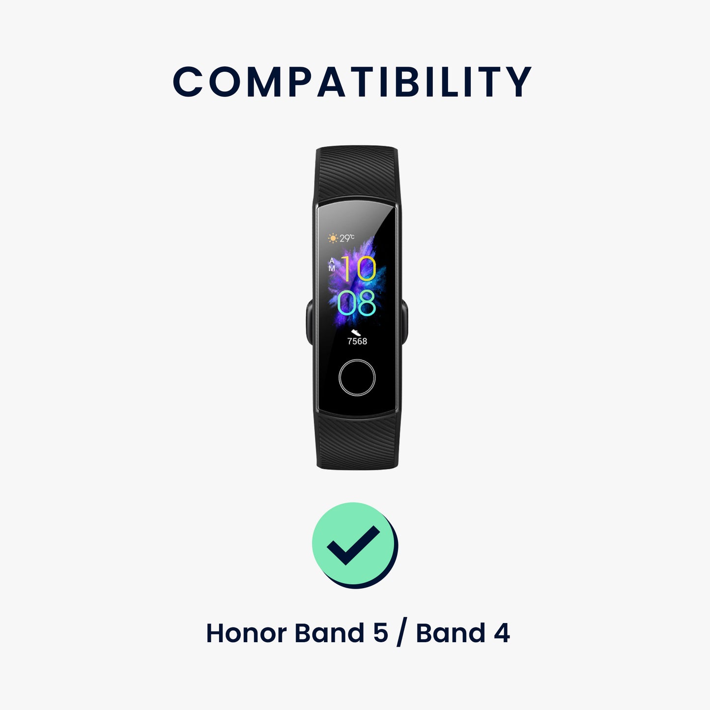 kwmobile Uhrenarmband für HONOR Band 5 / Band 4 Armband Fitnesstracker Band Set Ersatzarmband Smartwatch