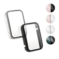 kwmobile 2x Cover kompatibel mit Xiaomi Mi Band 7 Pro Hülle - Fullbody Fitnesstracker Case Set aus Glas - Schwarz Vintage Pink Schwarz  [dsg02]