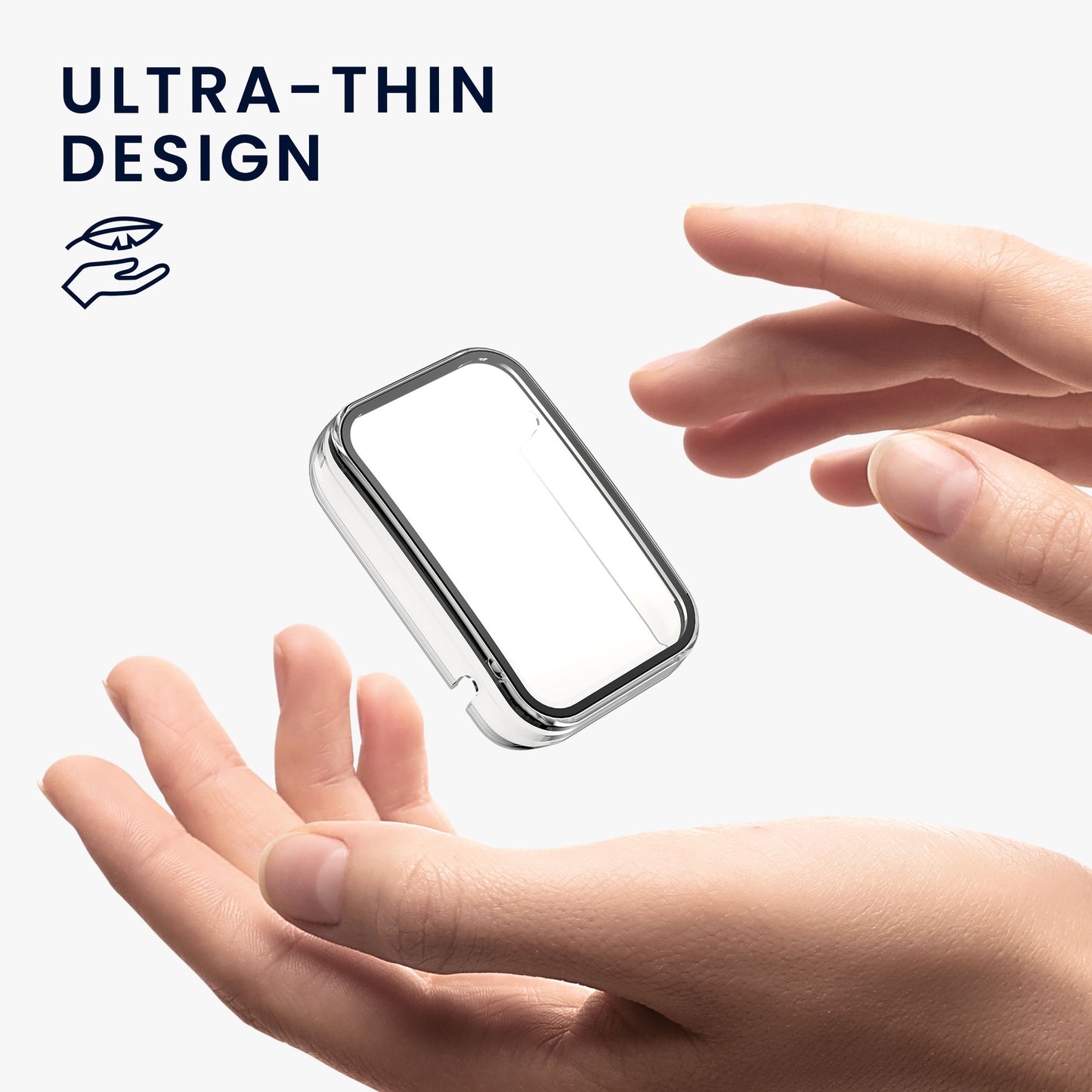 kwmobile Glas Hülle für Xiaomi Mi Band 7 Pro Schutzhülle Fullbody Fitnesstracker Case Set