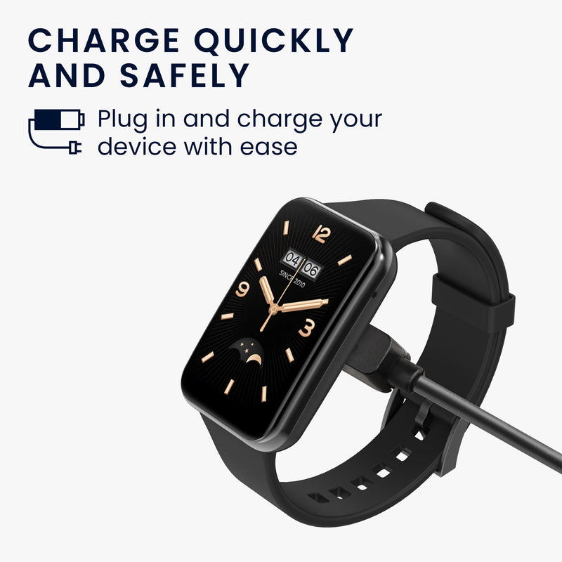 kwmobile USB Kabel Charger kompatibel mit Xiaomi Mi Band 7 Pro / Poco Watch / Redmi Watch 3 / Watch 2 Lite Ladekabel - Smart Watch Ersatzkabel - Fitnesstracker Aufladekabel