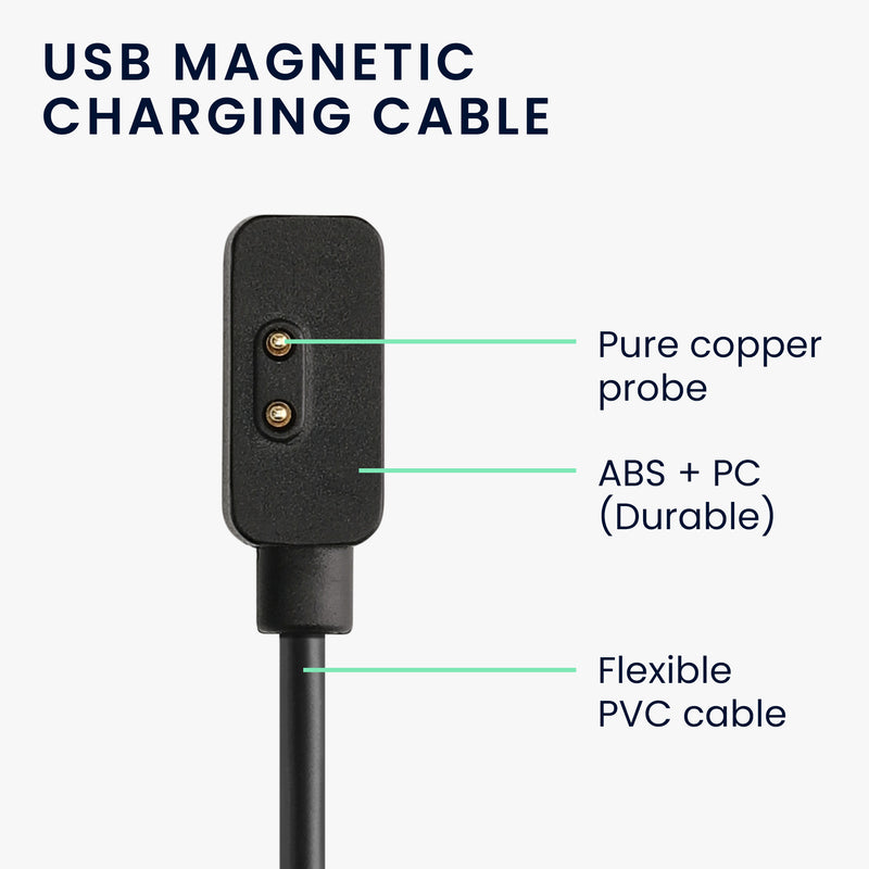 kwmobile USB Kabel Charger kompatibel mit Xiaomi Mi Band 7 Pro / Poco Watch / Redmi Watch 3 / Watch 2 Lite Ladekabel - Smart Watch Ersatzkabel - Fitnesstracker Aufladekabel