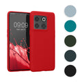 kwmobile Hülle kompatibel mit OnePlus 10T 5G Hülle - weiches TPU Silikon Case - Cover geeignet für kabelloses Laden - Schwarz matt Schwarz matt  