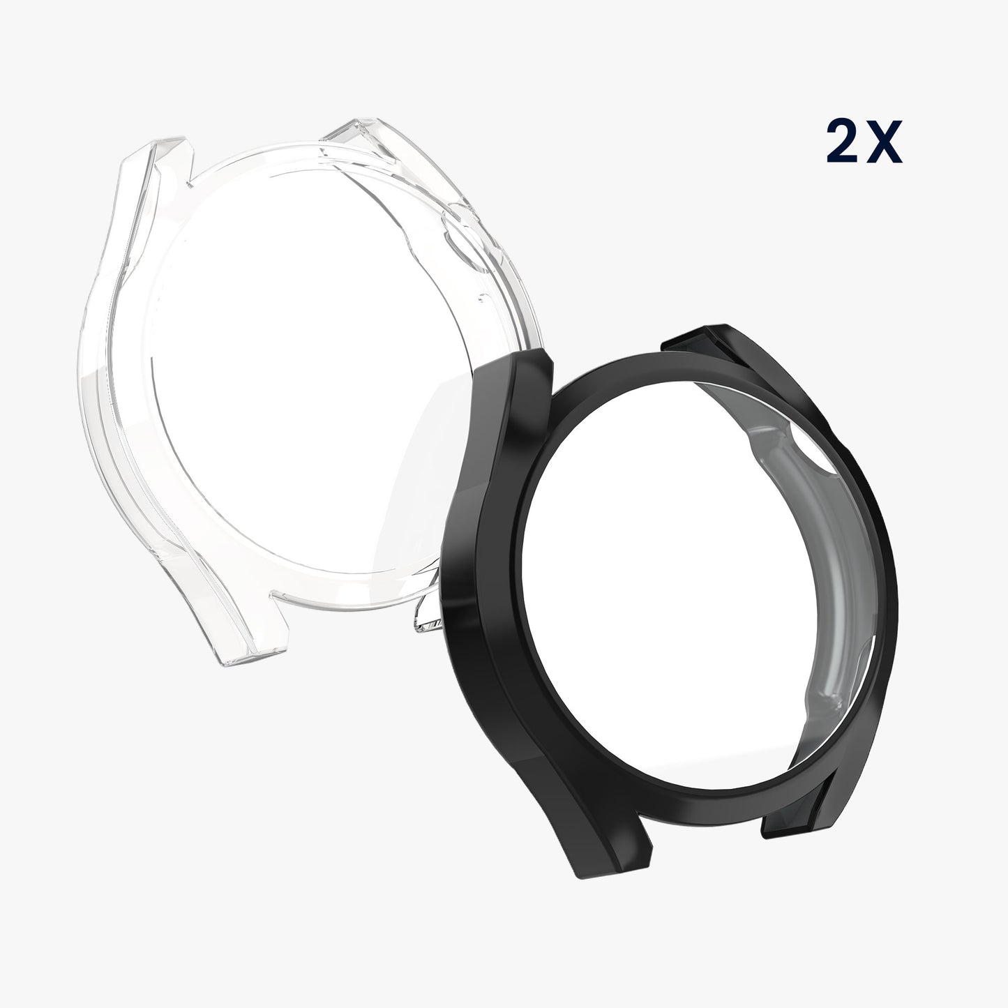 kwmobile Silikon Hülle für Huawei Watch GT3 Pro (46mm) Schutzhülle Fullbody Display Cover Set