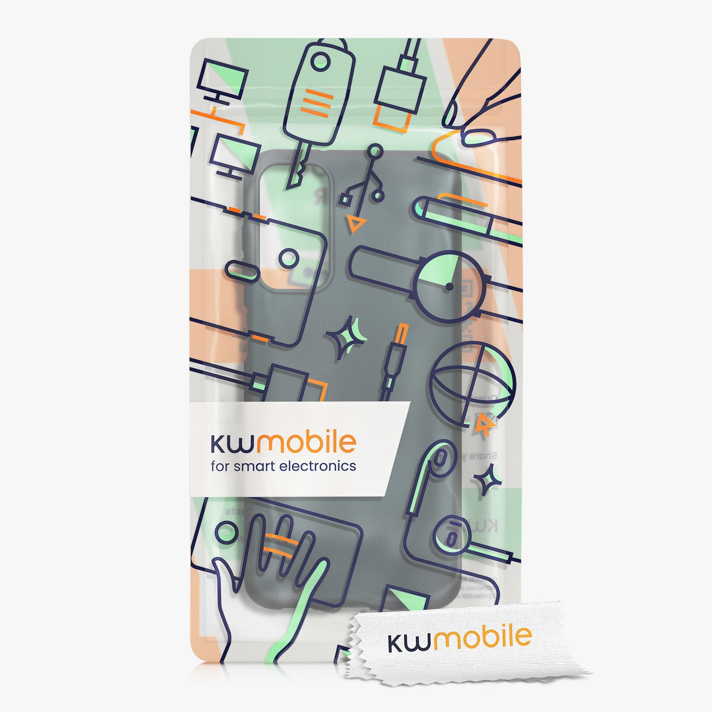 kwmobile Handyhülle für Samsung Galaxy M13 Hülle - Silikon Case metallisch schimmernd - Schutzhülle Cover