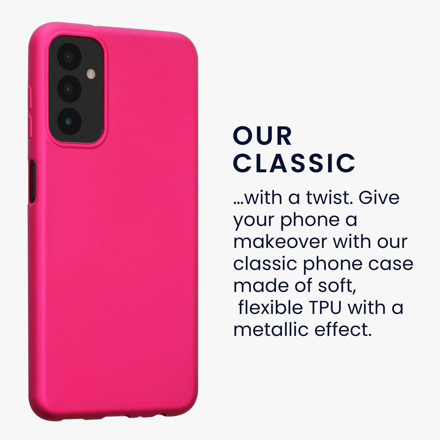 kwmobile Handyhülle für Samsung Galaxy M13 Hülle - Silikon Case metallisch schimmernd - Schutzhülle Cover