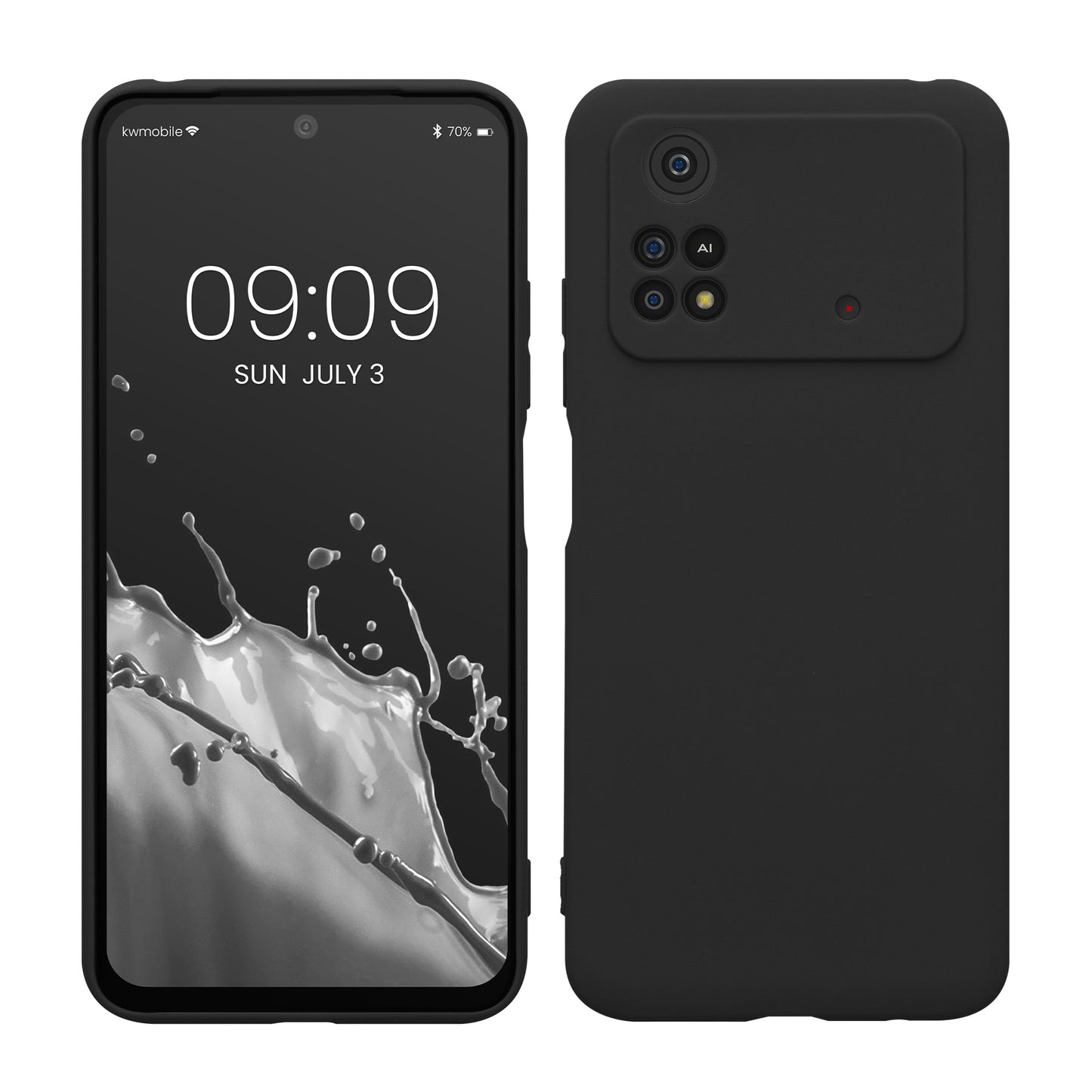 kwmobile Handyhülle für Xiaomi Poco M4 Pro Hülle - weiches Handy Silikon Case - Schutzhülle Cover