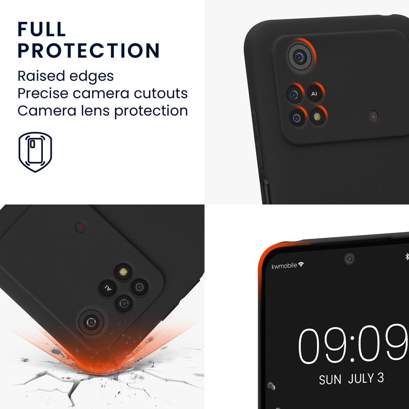 kwmobile Handyhülle für Xiaomi Poco M4 Pro Hülle - weiches Handy Silikon Case - Schutzhülle Cover