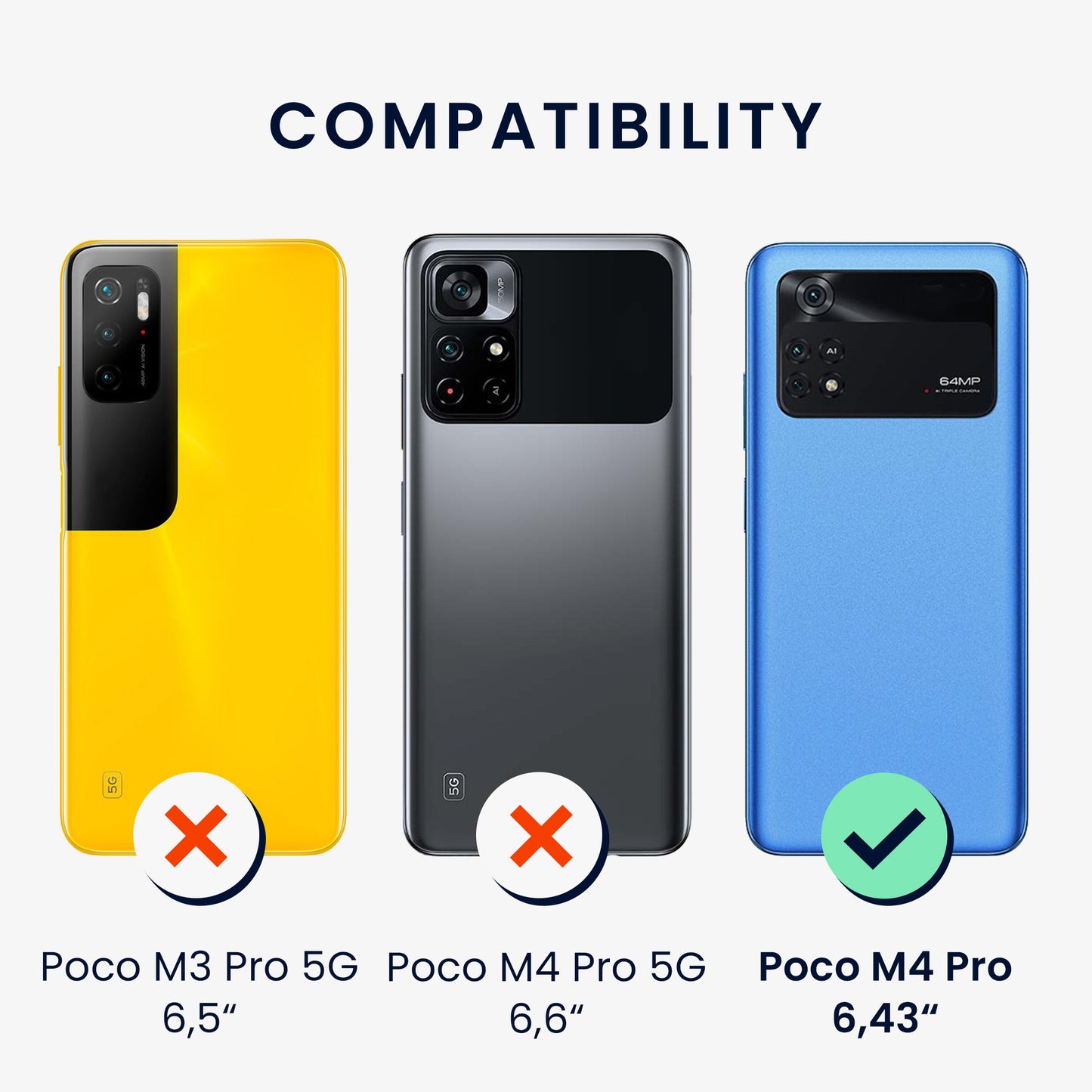 kwmobile Handyhülle für Xiaomi Poco M4 Pro Hülle - weiches Handy Silikon Case - Schutzhülle Cover
