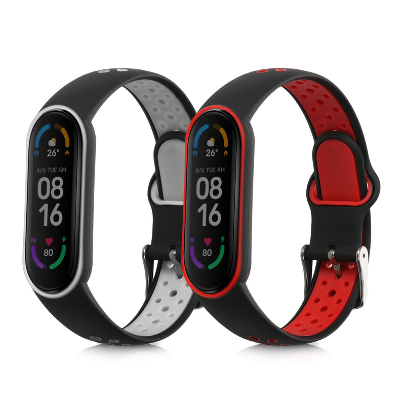kwmobile Uhrenarmband für Xiaomi Mi Smart Band 6 / Mi Band 6 / Band 5 Armband Fitnesstracker Band Set Ersatzarmband Smartwatch