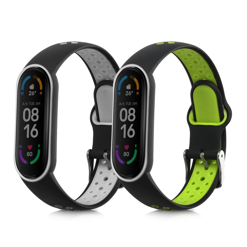 kwmobile Uhrenarmband für Xiaomi Mi Smart Band 6 / Mi Band 6 / Band 5 Armband Fitnesstracker Band Set Ersatzarmband Smartwatch