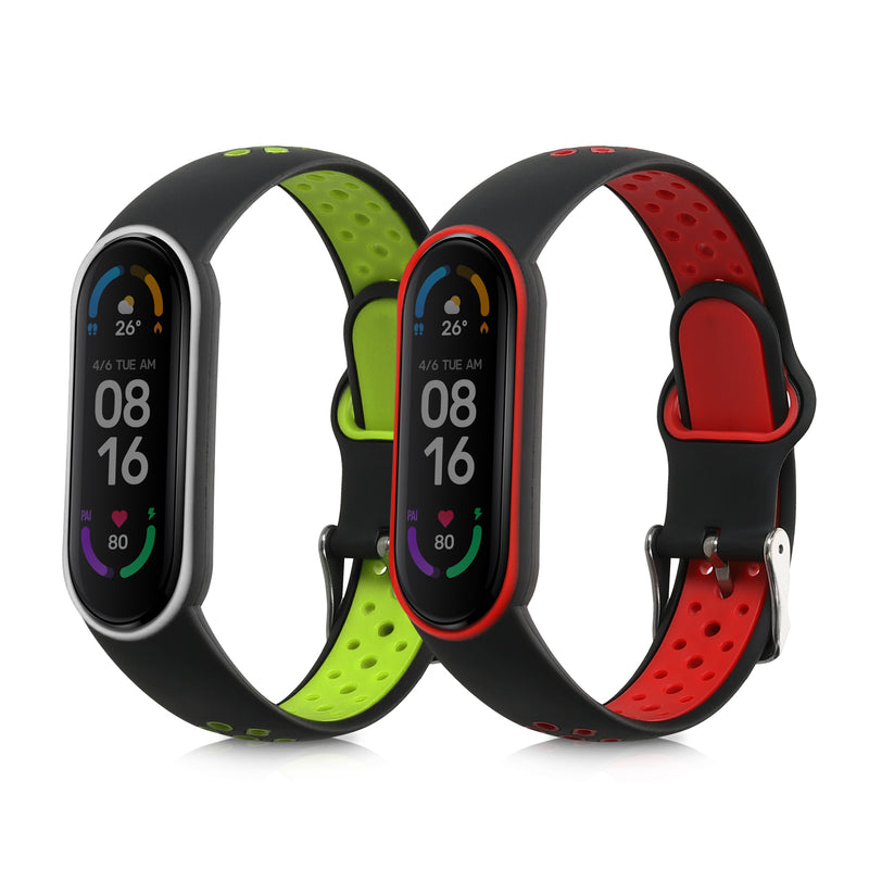 kwmobile Uhrenarmband für Xiaomi Mi Smart Band 6 / Mi Band 6 / Band 5 Armband Fitnesstracker Band Set Ersatzarmband Smartwatch