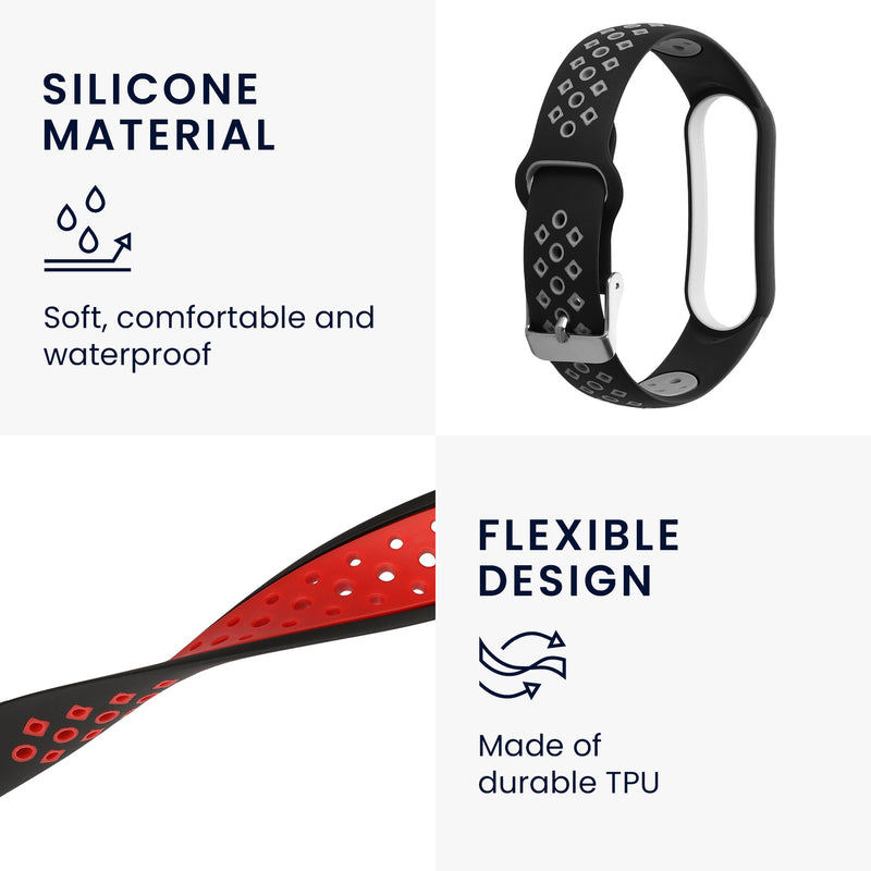 kwmobile Uhrenarmband für Xiaomi Mi Smart Band 6 / Mi Band 6 / Band 5 Armband Fitnesstracker Band Set Ersatzarmband Smartwatch