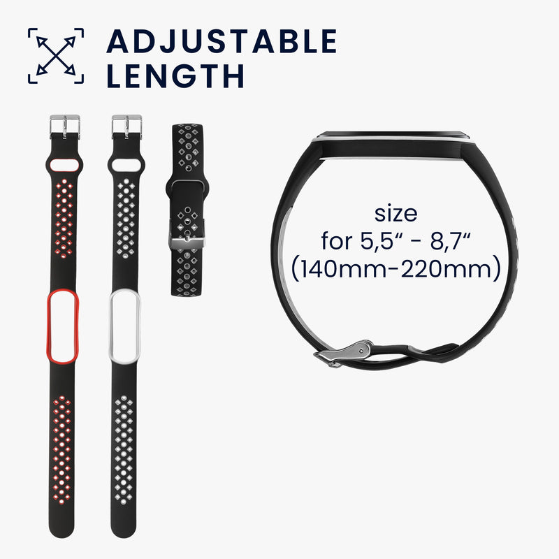 kwmobile Uhrenarmband für Xiaomi Mi Smart Band 6 / Mi Band 6 / Band 5 Armband Fitnesstracker Band Set Ersatzarmband Smartwatch