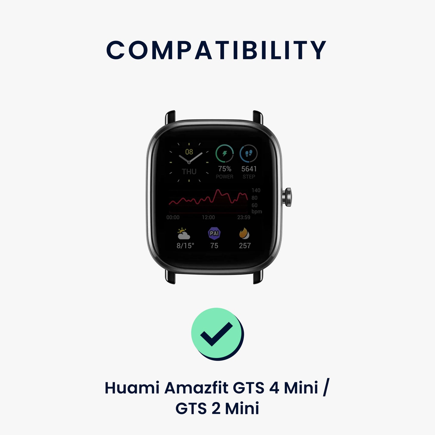 kwmobile Uhrenarmband für Huami Amazfit GTR Mini / GTS 4 Mini / GTS 3 / Amazfit Active 2 / Active Edge Armband Fitnesstracker Band Set Ersatzarmband Smartwatch
