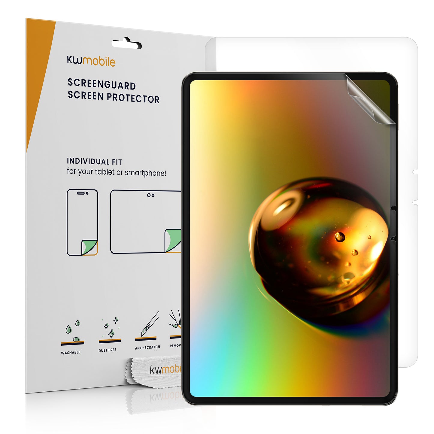 kwmobile 2x Tablet Schutzfolie kompatibel mit Xiaomi Pad 6 Folie - Full Screen Protector - Tablet Displayfolie entspiegelt Transparent  